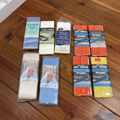 Wrights Satin Blanket Binding & Quilt - New Sealed Lot 9