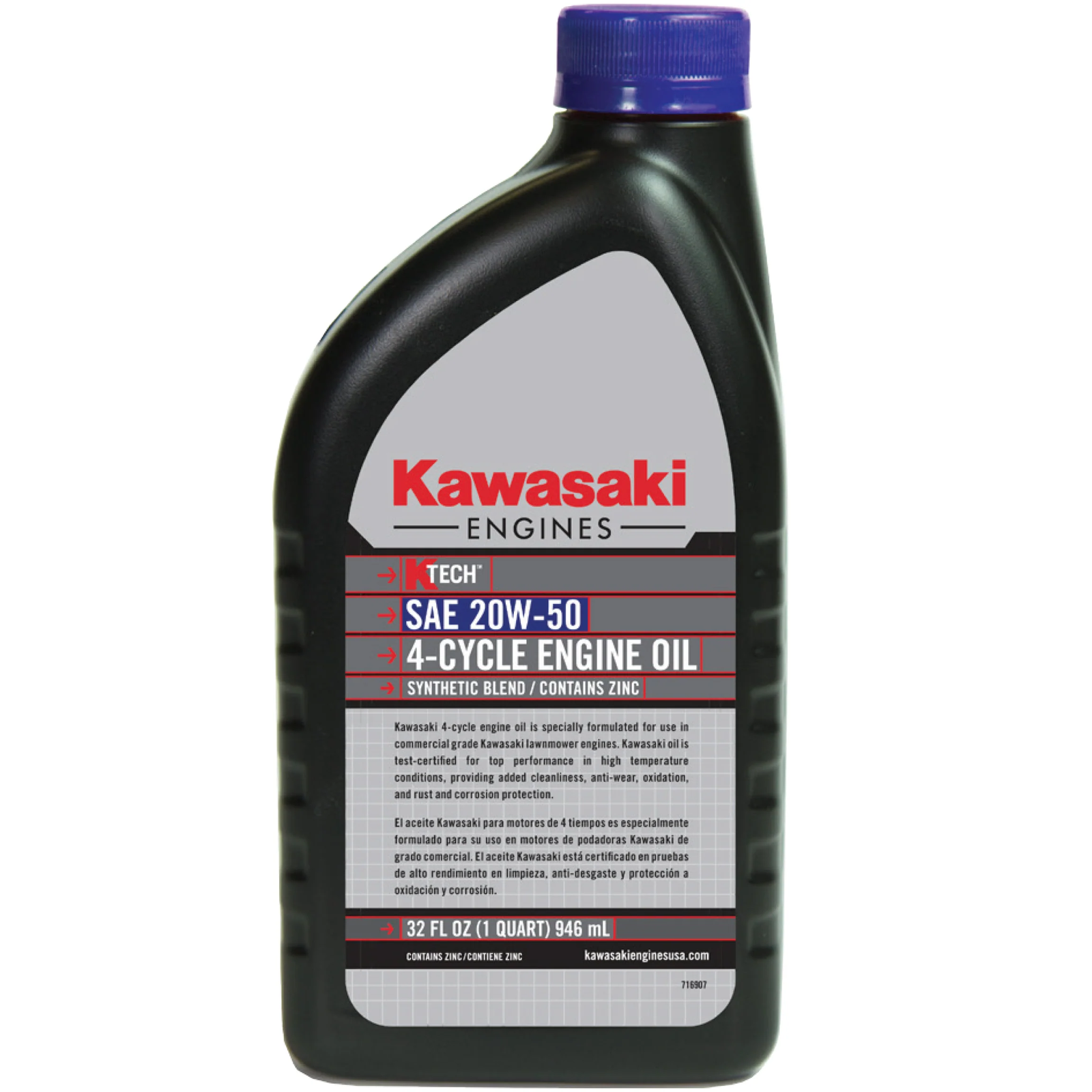 Kawasaki 99969-6298 Oil 20W50 Synthetic – OEM 4-Cycle Engine Oil