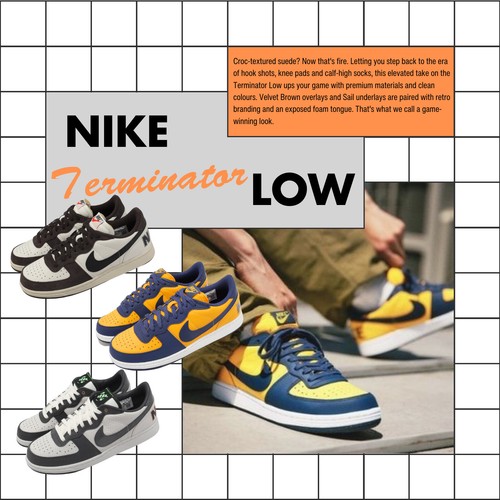Мужские классические винтажные повседневные кроссовки Nike Terminator Low, выбор 1