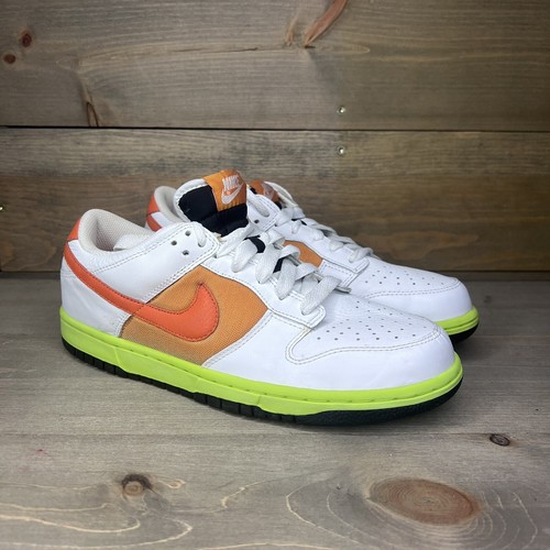 Nike Dunk Low White Orange Blaze 317813-181 Sneakers Women's