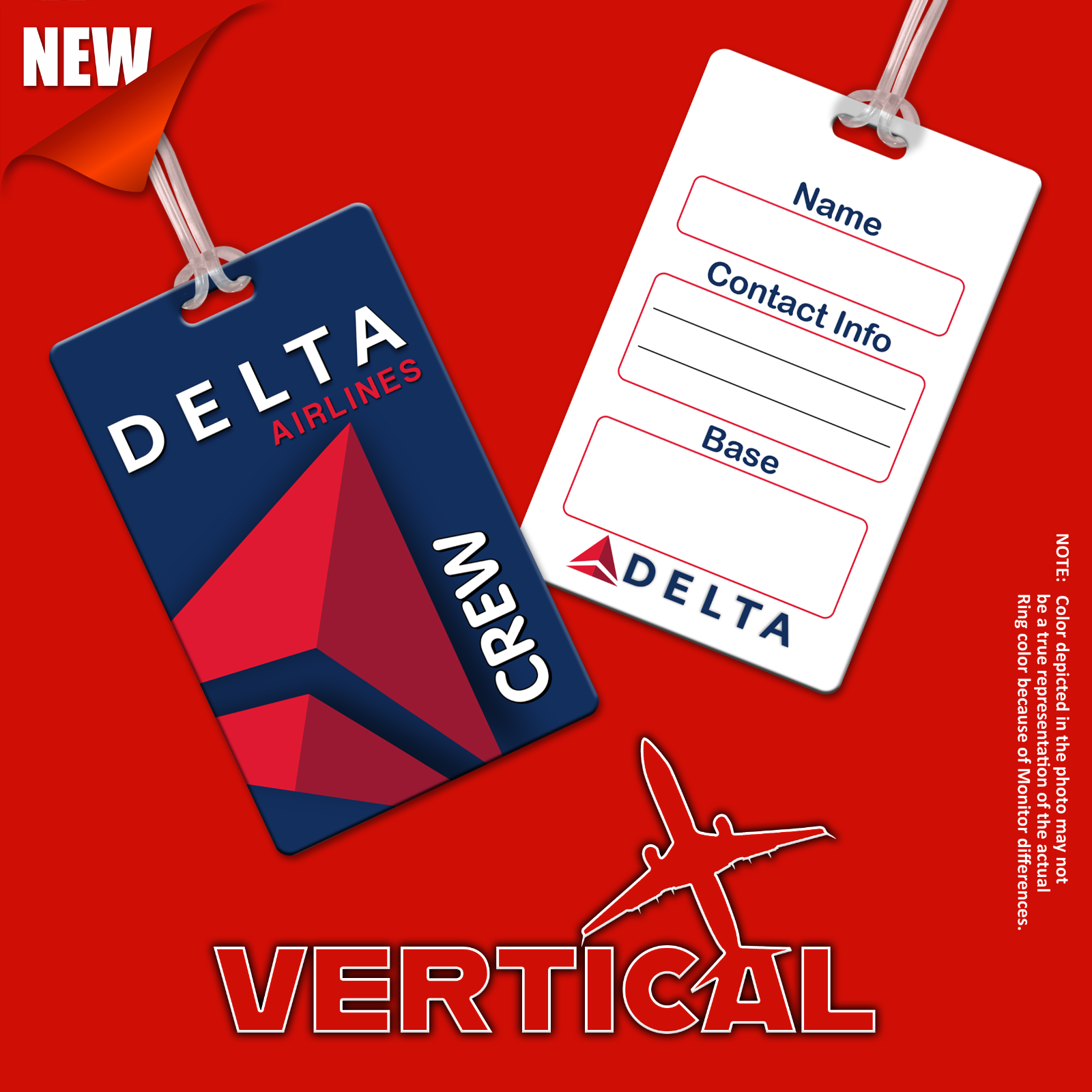 Delta Airlines Crew Luggage Tags (Set of 4)