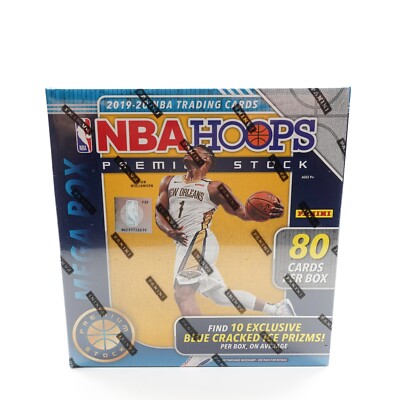 2019-20 Panini NBA Hoops Premium Stock Mega Box Blue Cracked Ice New Sealed
