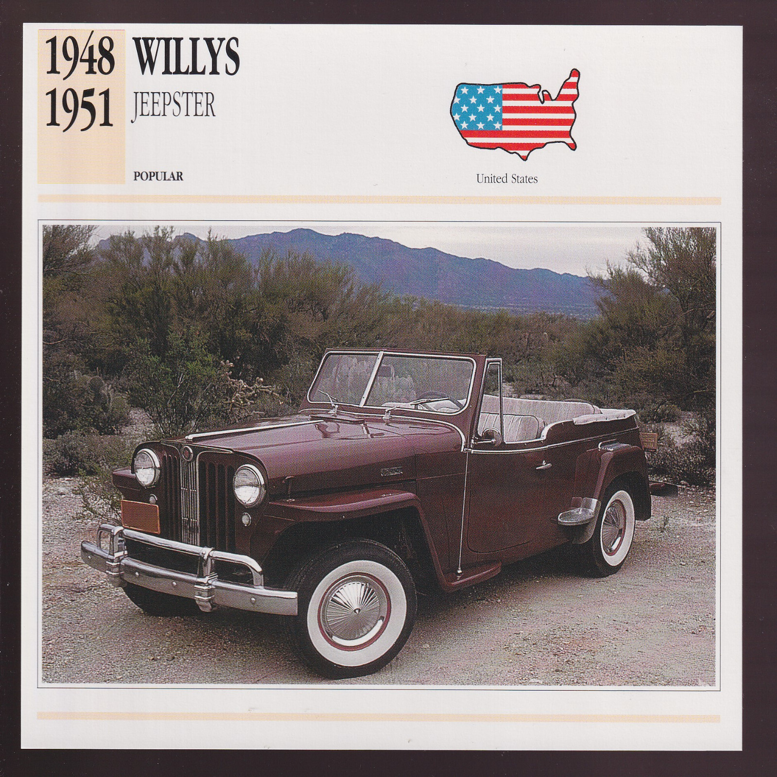 【ツールドフランス】Jeep Willys 1951年アシスタントカー ツールドフランス】Jeep Willys 1951年アシスタントカー