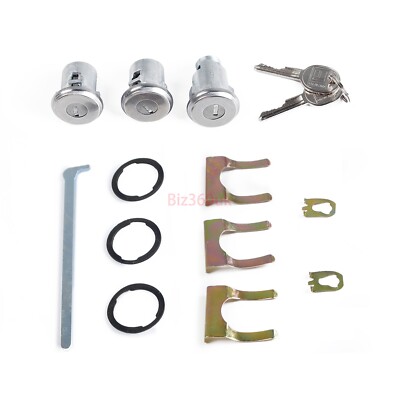 Door Lock Cylinder Set with 2 Keys for Buick Chevy Pontiac Oldsmobile Cutlass