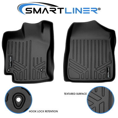 SMARTLINER Custom Fit Floor Mats 1st Row Liner Black for 2009-11 Toyota Venza