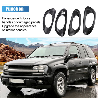 Car ABS Left Right Handle Cover Trim FOUR Custom for Chevy Trailblazer 2002-2009