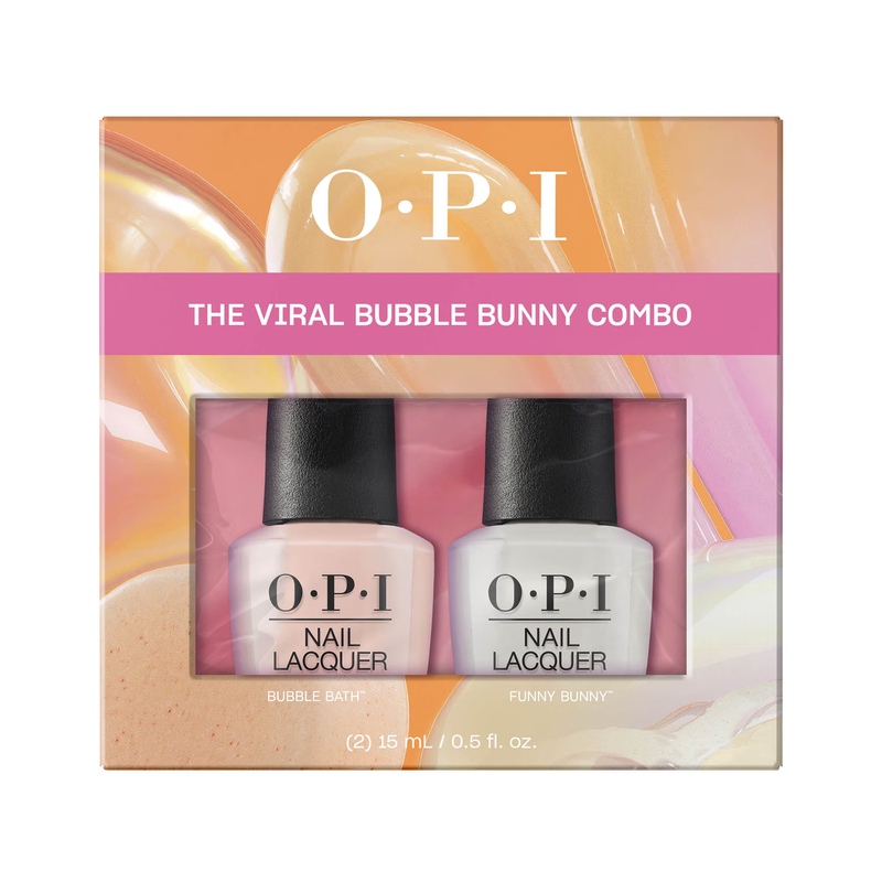 Nail Lacquer Viral Bubble Bunny Duo Pack, Nail Polish Bubble Bath 0.5 Fl Oz and
