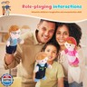 6 Pcs Family Hand Puppets 12 Inch Grandparents, Mom and Dad, Brother and Sister Plush Hand Puppet Toys Role-Play Toy Puppets for Kids Storytelling Imaginative Pretend Play Teaching Preschool(6 Family D)