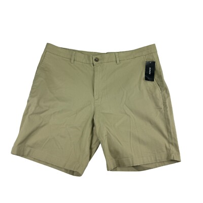 Alfani Mens Flat Front Chino Shorts Khaki 34