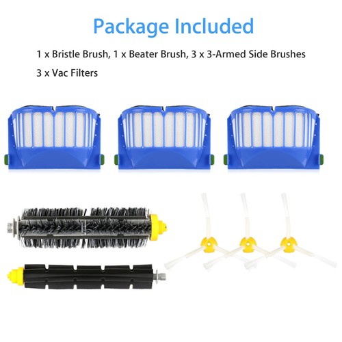 Replacement Parts Kit For iRobot Roomba 600 Series Vacuum Filter Brush Cleaner