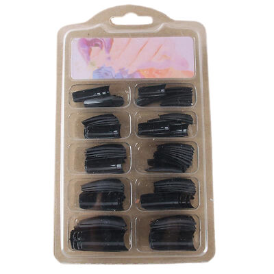 100Pcs DIY Acrylic Gel French Nail Art Colored French Tips False Nail Tips 