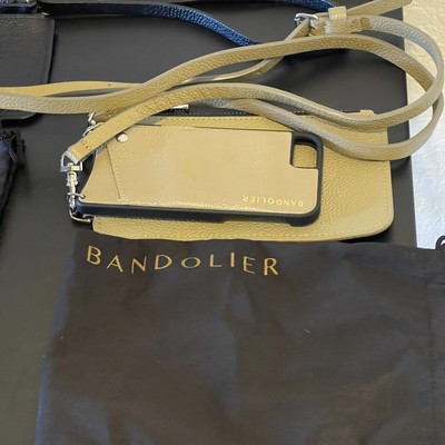 BANDOLIER IPHONE LOT of 2 Cases PEBBLE Black & Fossil Go CROSSBODY