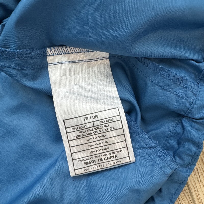 Nike Vintage Sz Large Blue Full Zip Windbreaker Early 2000s Lined