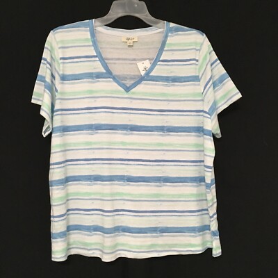 Style & Co Women's Plus Size 3X Horizon Camas V-Neck Tee Short Sleeve T-Shirt