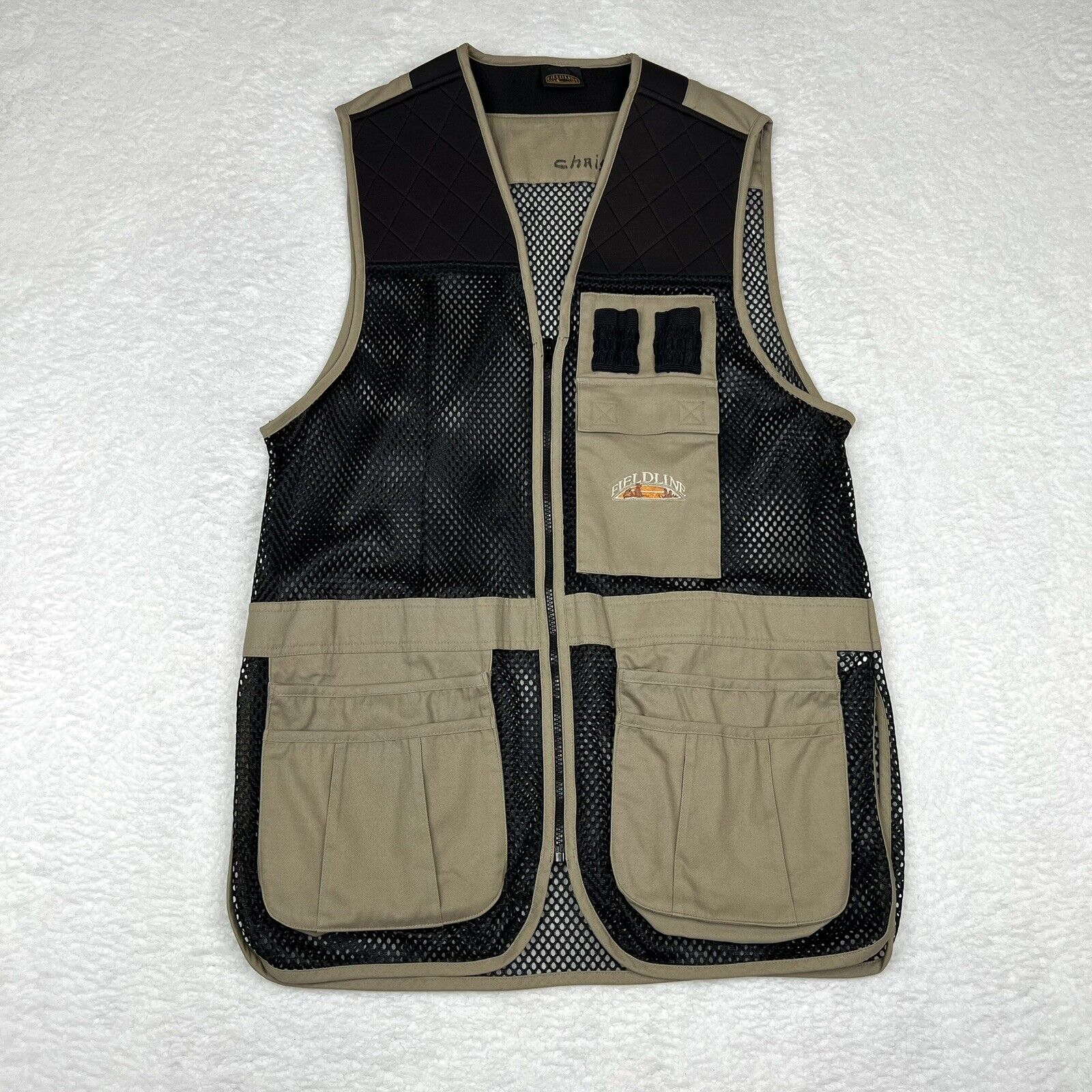 Fieldline Skeet And Trap Shooter Vest Black M/L Long 38-44 Shell Pockets Hunting