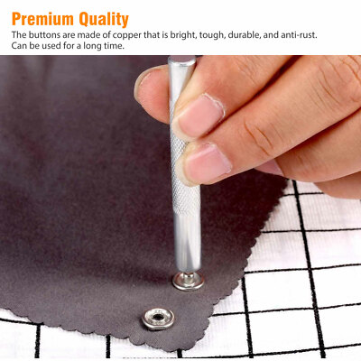 Metal Sewing Button Hollow Prong Ring Press Studs Snap Fasteners Plier Tool Kit