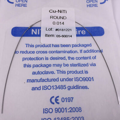Dental Copper Cu-Niti Round Rectangular Arch Wires & Stops DAMON 013-018 1425