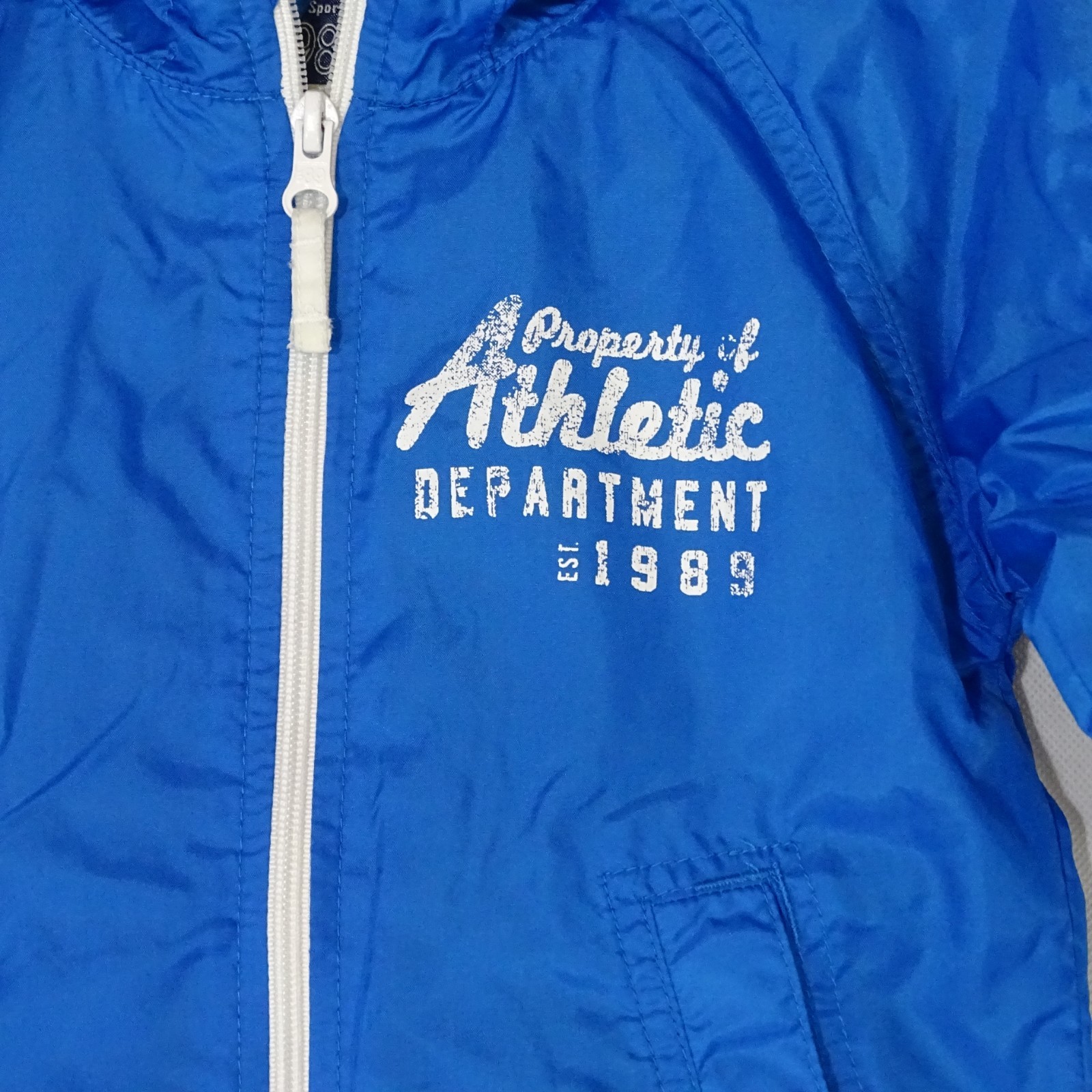 The Childrens Place Hooded Windbreaker Jacket Full Zip Boy Size 18 24 Month Blue