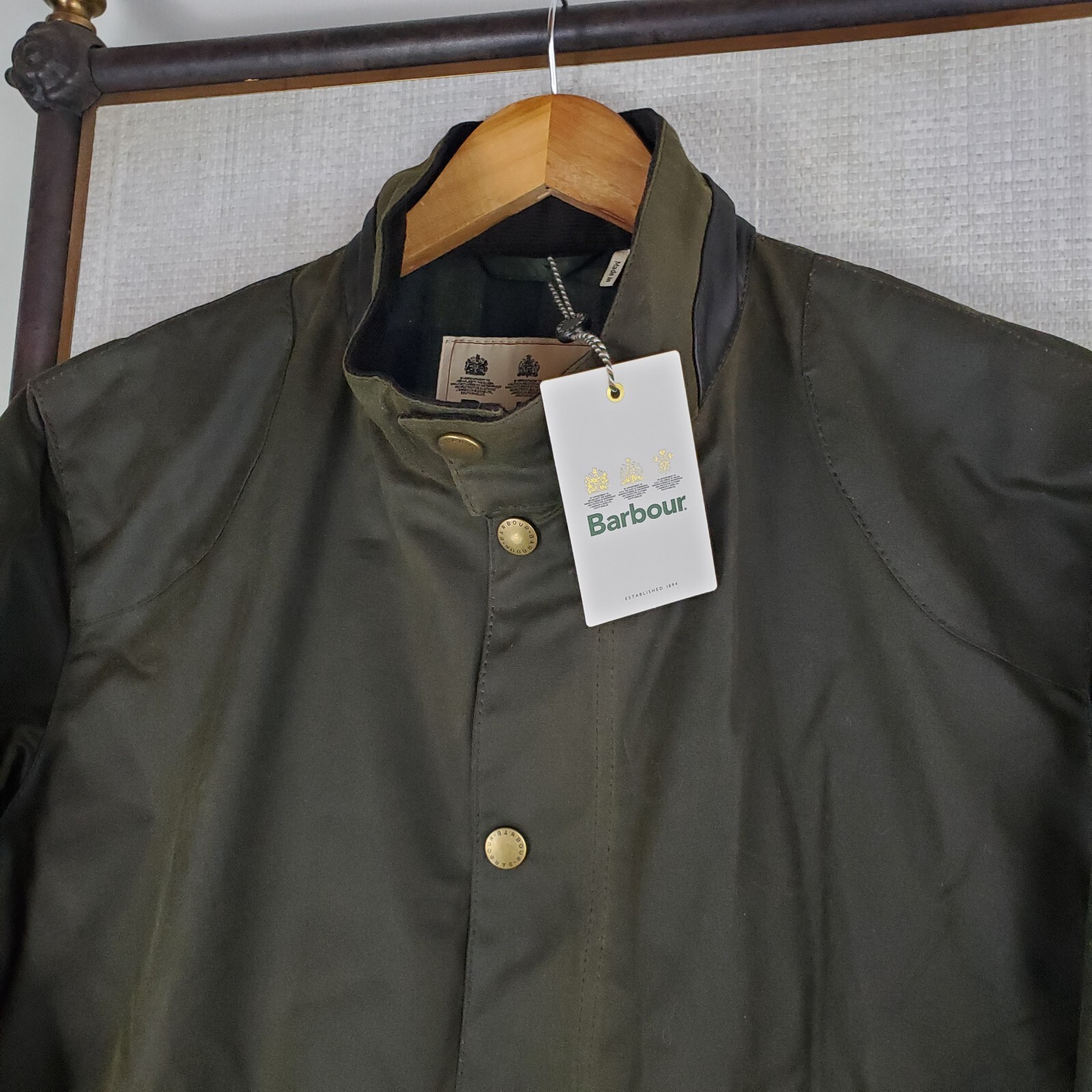 Pre-owned Barbour $430  Size 2xl Mens Oban Waxed Cotton Field Jacket Oilskin Green Xxl