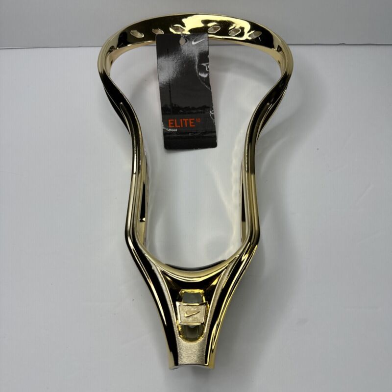 Vintage Nike Elite 10 Gold Plated Unstrung Lacrosse Head, New With Tags