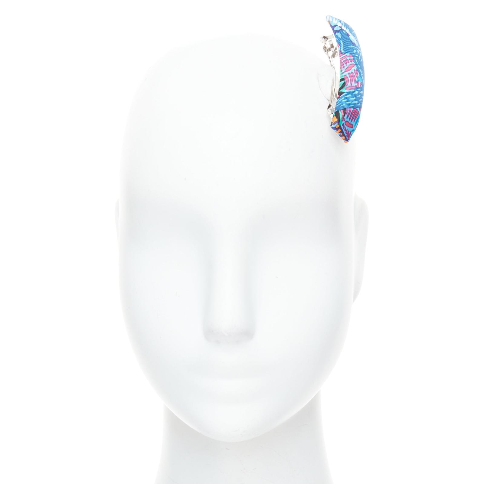 Hermes エルメス バレッタ エクリプス ワイルド・シンガポール HERMES Eclipse PM Wild Singapore blue multicolor silk print