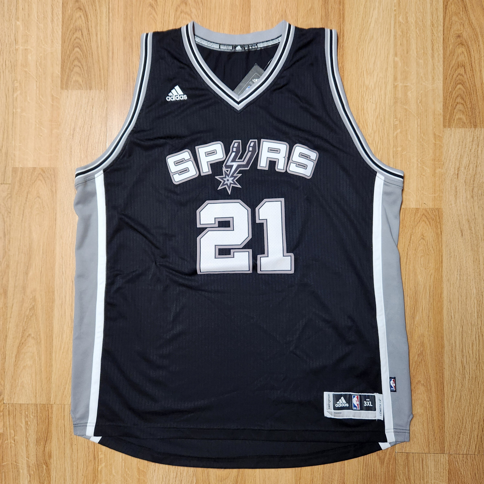 M*2様 刺繍‼️ NBAユニフォーム SanAntonio Spurs Tim 2016 Tim Duncan San Antonio Spurs Adidas NBA swingman jersey