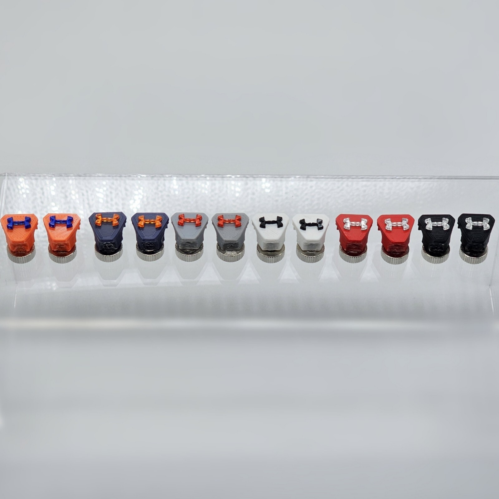 Mini UA Football Helmet Visor Clips. MIRROR REFLECTIVE EMBLEMS. (1 Pair)