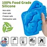 JOERSH 4Pcs Dinosaur Silicone Candy Molds Gummy Dinosaur Molds 8-Cavity Shaped with T-rex, Stegosaurus, Triceratops, Brontosaurus, Non-Stick for Chocolate, Cookie, Snacks, Cake Decorations