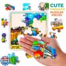 QUOKKA Wooden Transport Puzzles for Kids Ages 3-5 – 28 Pieces Toddlers Kids Puzzles Ages 4-8 Year Olds – Wood Transport Toys for Children Games for Boys and Girls 6-8 yo