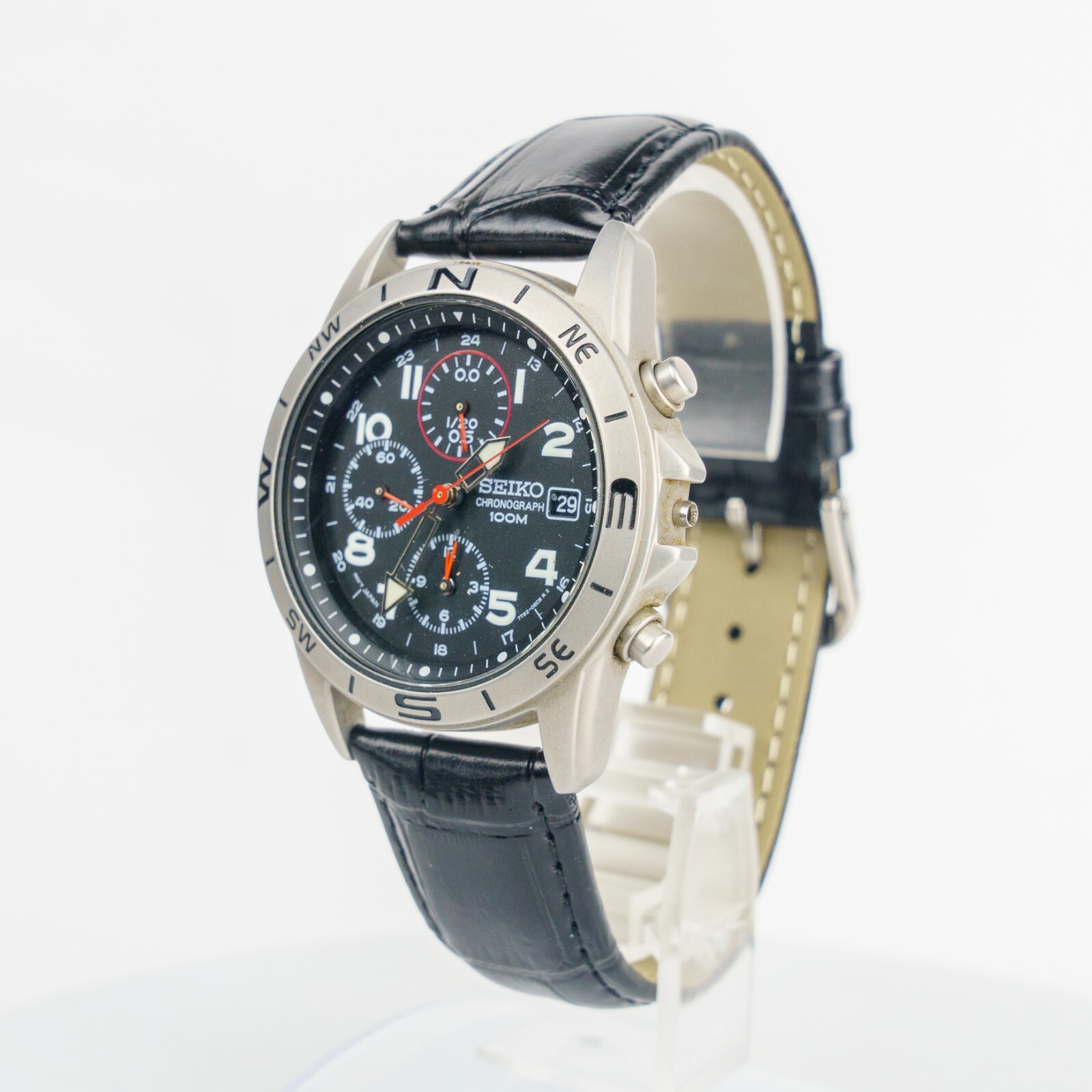 SEIKO Chronograph 7T92-0DX0 Men's Quartz Watch Date Display
