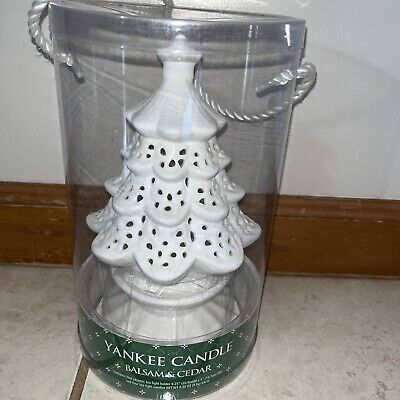 Yankee Candle White Christmas Tree Tea Light Set Balsam and Cedar Holidays