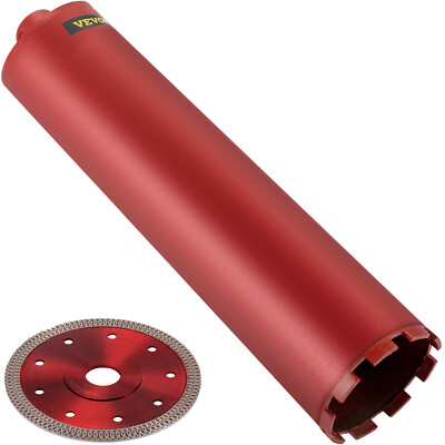 VEVOR Wet Diamond Core Drill 4'' Bit Hole Saw for Concrete Brick & Hard Material