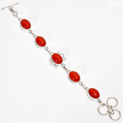 Red Coral Gemstone Fashion Jewelry 925 Sterling Silver