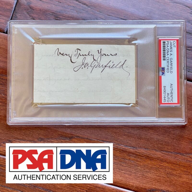 JAMES A. GARFIELD * PSA/DNA * AUTOGRAPH Letter Foreshadows Death Fragment SIGNED