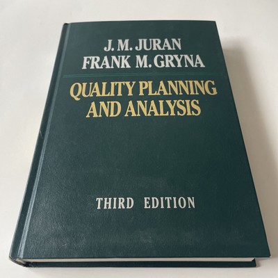 Quality Planning And Analysis Third Edition Frank M. Gryna 