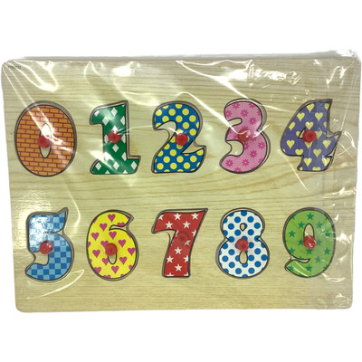 123 Number Puzzle Knobbed Colorful For Counting Words Preschool Math Homeschool