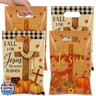Teenyyou 60 Pcs Fall for Jesus Gift Bags Plastic Christian Autumn Party Favor Bags Cross Bible Pumpkin and Leaf candy Handbags for Church Sunday School Thanksgiving Harvest Festival Supplies