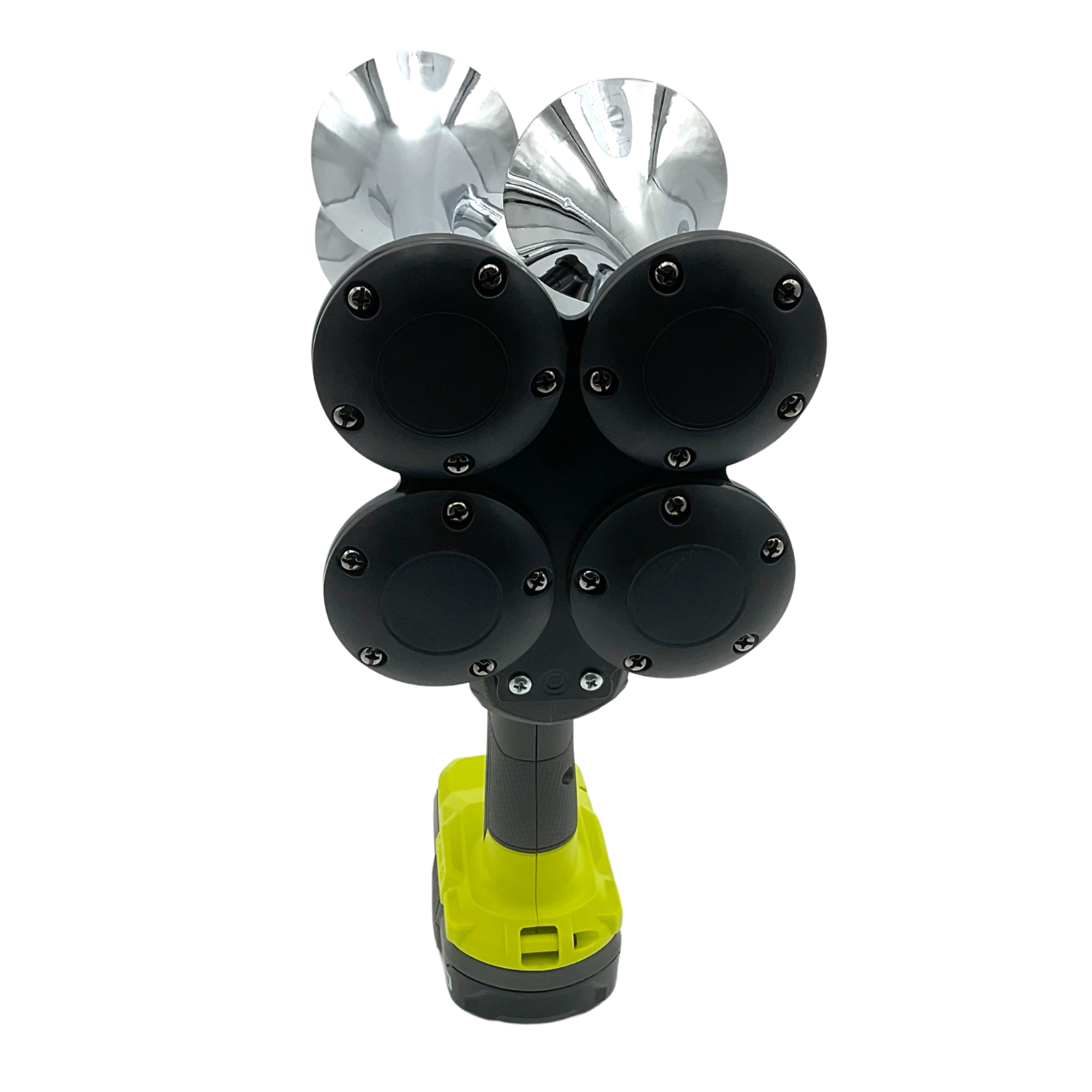 Premium For Ryobi 18V Drill Train impact 4 Horn Quad Black Air Trumpets w/Bonus