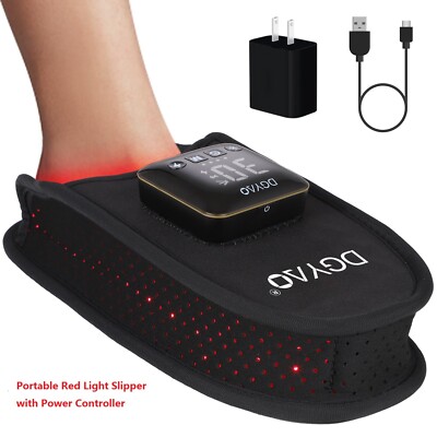 Portable Infrared Red Light Therapy Slipper for Feet Neuropathy Pain Relief