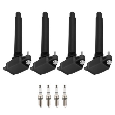 4 Ignition Coil & Spark Plugs For Chrysler 200 Dodge Dart Jeep Ram 2.4L L4 UF751