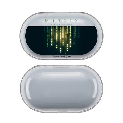 THE MATRIX RESURRECTIONS KEY ART CLEAR HARD CRYSTAL CASE FOR SAMSUNG GALAXY BUDS