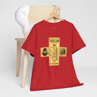 Colonel EH Taylor Bourbon Label Unisex Heavy Cotton Tee, blantons, buffalo trace