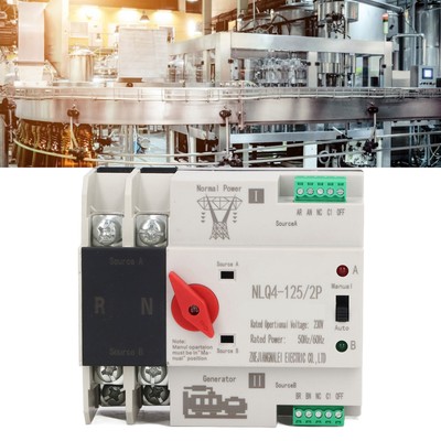 2P Dual Power Auto-Transfer Switch Generator Uninterruptible Changeover Switch
