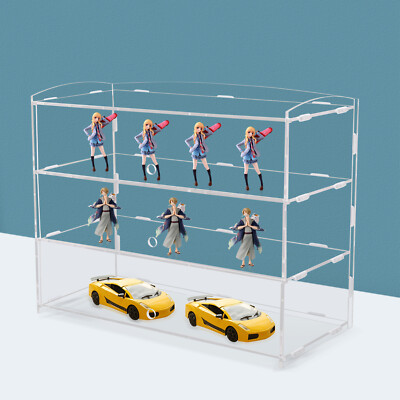 3 Layers Acrylic Clear Display Case Jewelry Watches Toys Showcase Cabinet Box