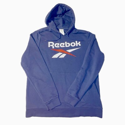 Reebok Pullover Hoodie Sweatshirt (XL) Navy Blue