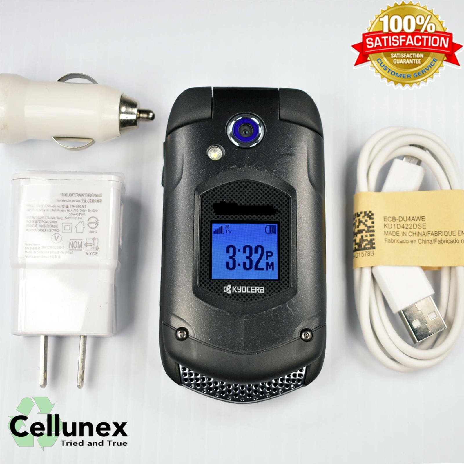 Kyocera E4510 DuraXA (Appalachian Wireless) Rugged 3G Flip Phone CDMA ⚡