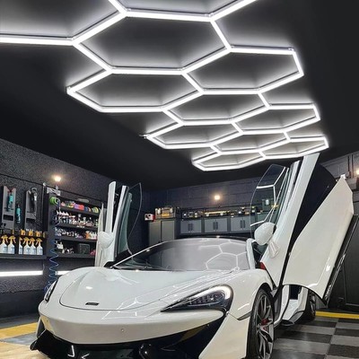 11Hex Hexagon LED Lighting Car Detail Garage Workshop Retail Light Honeycomb US