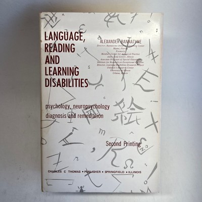 Language, Reading and Learning Disabilities - Alexander Bannatyne Hardcopy 1973