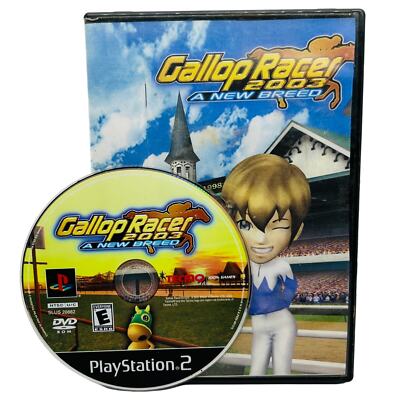 Sony PlayStation 2 Gallop Racer 2003 A New Breed PS2 Video Game Disc & Case Read