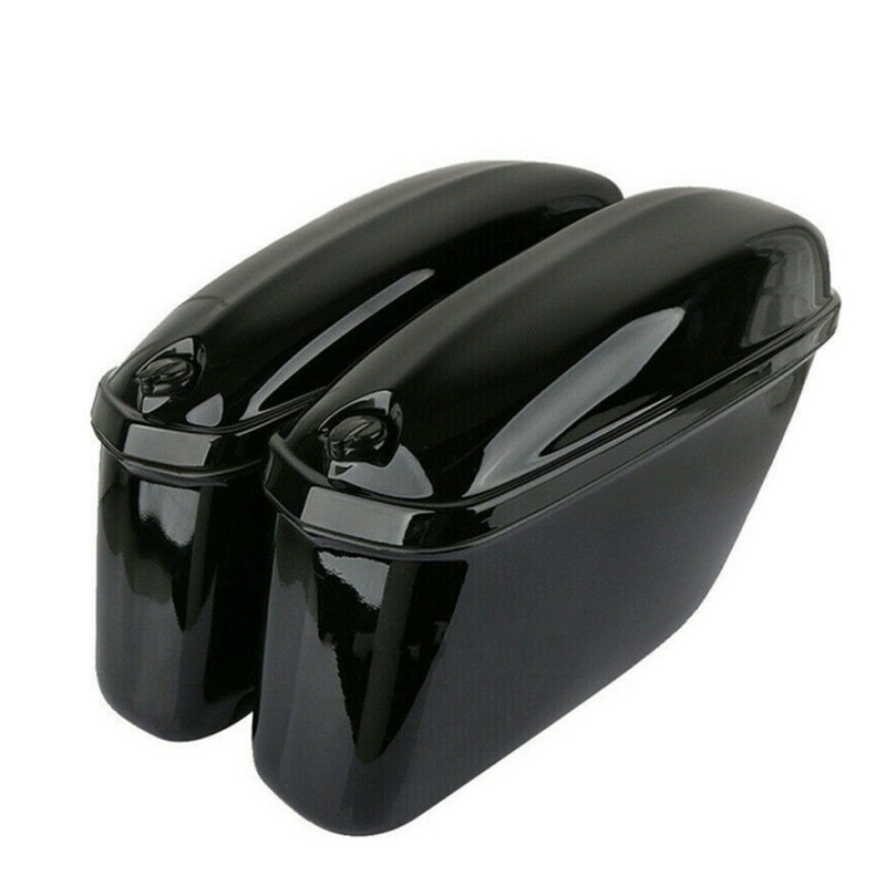 22L Motorcycle Side Box Luggage Tank Bag ABS Hard Case Saddle Bags w/ 2 Keys